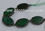 CNG2918 7.5 inches 25*35mm oval agate gemstone beads wholesale