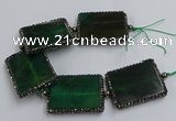 CNG2925 7.5 inches 35*45mm rectangle agate gemstone beads wholesale