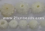 CNG2934 15.5 inches 8*10mm - 15*18mm freeform plated druzy agate beads