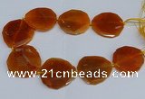 CNG2958 15.5 inches 42*45mm - 45*50mm faceted freeform agate beads