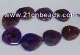CNG2959 15.5 inches 42*45mm - 45*50mm faceted freeform agate beads
