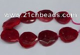 CNG2960 15.5 inches 42*45mm - 45*50mm faceted freeform agate beads