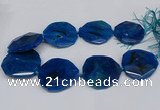 CNG2961 15.5 inches 42*45mm - 45*50mm faceted freeform agate beads