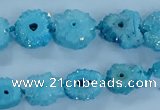 CNG2970 15.5 inches 8*10mm - 15*18mm freeform druzy agate beads