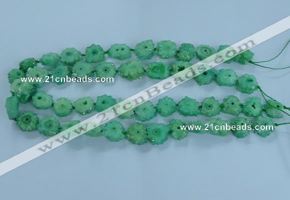 CNG2971 15.5 inches 8*10mm - 15*18mm freeform druzy agate beads