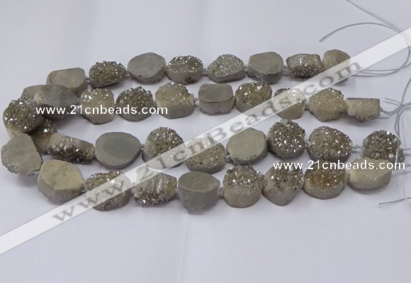 CNG2976 15.5 inches 13*18mm - 20*25mm freeform druzy agate beads