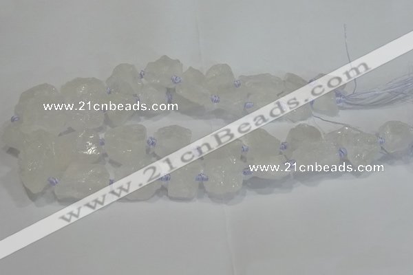 CNG3015 15.5 inches 15*20mm - 22*30mm nuggets white crystal beads