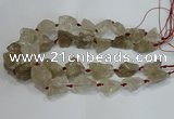 CNG3018 15.5 inches 15*20mm - 22*30mm nuggets smoky quartz beads