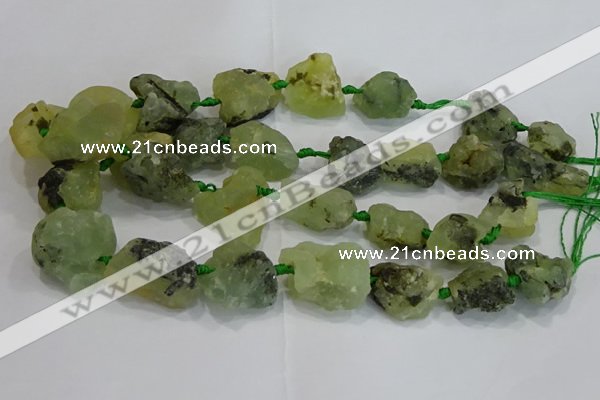 CNG3020 15*20mm - 22*30mm nuggets green rutilated quartz beads