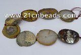 CNG3030 15.5 inches 35*40mm - 45*50mm freeform druzy agate beads