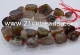 CNG3045 25*30mm - 30*40mm nuggets agate gemstone beads