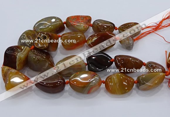 CNG3046 25*30mm - 30*40mm nuggets agate gemstone beads