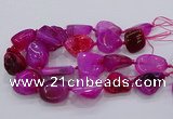 CNG3048 25*30mm - 30*40mm nuggets agate gemstone beads