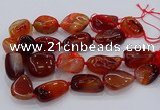 CNG3049 25*30mm - 30*40mm nuggets agate gemstone beads