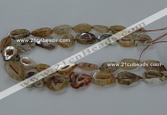 CNG3060 15.5 inches 13*18mm - 18*25mm freeform druzy agate beads