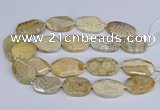 CNG3072 15.5 inches 25*35mm - 30*40mm freeform chrysanthemum agate beads