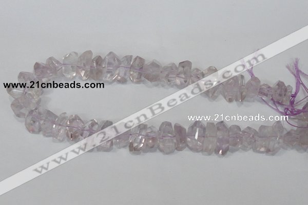 CNG308 15.5 inches 10*18mm faceted nuggets amethyst gemstone beads