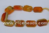 CNG3080 15.5 inches 30*40mm - 35*45mm freeform agate beads