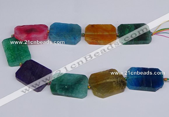 CNG3086 15.5 inches 30*40mm - 35*45mm freeform agate beads
