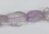 CNG309 15.5 inches 15*22mm faceted nuggets amethyst gemstone beads
