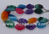 CNG3110 15.5 inches 25*40mm - 30*45mm freeform agate beads