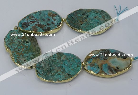 CNG3120 8 inches 30*45mm - 40*50mm freeform ocean agate beads