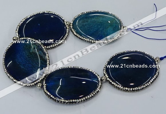 CNG3126 8 inches 45*55mm - 50*60mm freeform agate gemstone beads