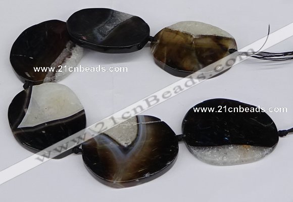 CNG3133 15.5 inches 45*55mm - 55*60mm freeform druzy agate beads