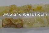 CNG3154 15.5 inche 8*15mm - 11*20mm freeform plated druzy agate beads