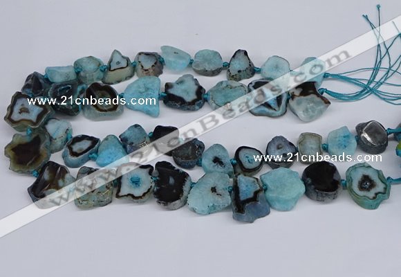 CNG3170 15.5 inches 15*20mm - 25*30mm freeform druzy agate beads