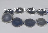 CNG3186 15.5 inches 40*45mm - 45*55mm freeform plated druzy agate beads