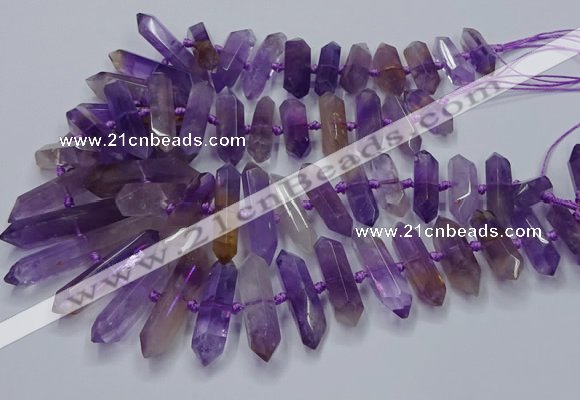 CNG3207 10*25mm - 12*45mm faceted nuggets ametrine beads