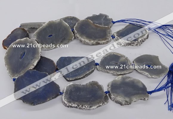 CNG3303 30*40mm - 45*55mm freeform druzy agate beads