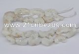 CNG3306 20*30mm - 30*45mm freeform plated druzy agate beads