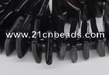 CNG3318 15.5 inches 8*12mm - 15*20mm freeform black agate beads