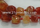 CNG334 15.5 inches 8*10mm - 13*15mm faceted nuggets agate beads