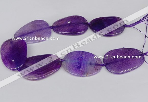 CNG3350 15.5 inches 40*50mm - 45*60mm freeform agate beads