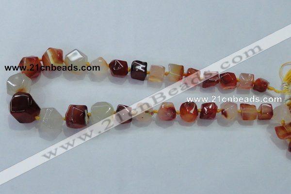 CNG336 15.5 inches 8*10mm - 15*18mm faceted nuggets agate beads