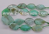 CNG3362 15.5 inches 30*35mm - 35*45mm faceted freeform agate beads