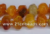 CNG3365 15.5 inches 10*14mm - 12*16mm nuggets agate beads