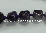 CNG337 15.5 inches 8*10mm - 15*18mm faceted nuggets amethyst beads