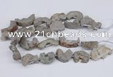 CNG3373 20*30mm - 30*45mm freeform plated druzy agate beads