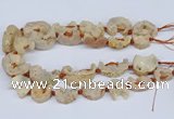 CNG3374 20*30mm - 30*45mm freeform plated druzy agate beads