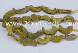 CNG3379 20*30mm - 30*45mm freeform plated druzy agate beads