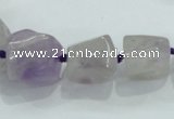 CNG338 15.5 inches 8*10mm - 18*22mm faceted nuggets amethyst beads