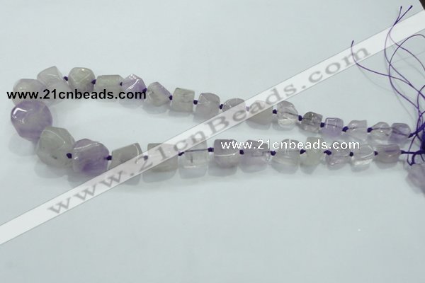 CNG338 15.5 inches 8*10mm - 18*22mm faceted nuggets amethyst beads