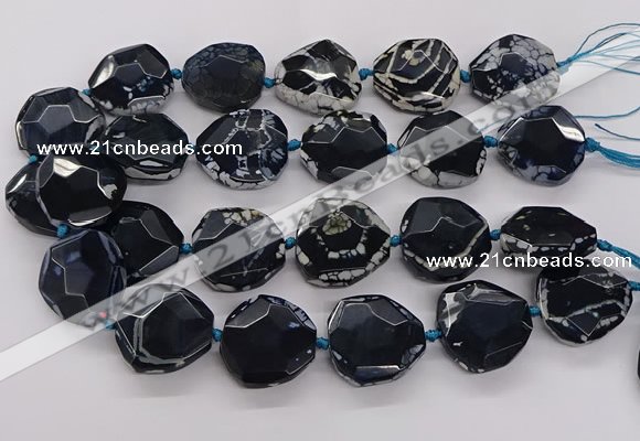 CNG3404 15.5 inches 28*30mm - 30*32mm faceted freeform agate beads