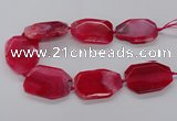 CNG3411 15.5 inches 38*50mm - 40*55mm faceted freeform agate beads