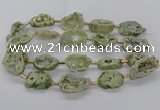 CNG3415 15.5 inches 18*25mm - 30*35mm freeform plated druzy agate beads