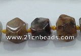 CNG342 15.5 inches 8*10mm - 15*18mm faceted nuggets colorfull-phantom beads